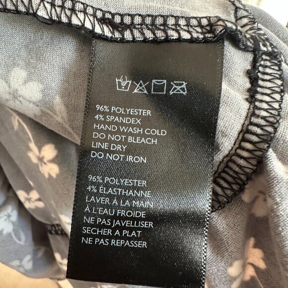 Black mini Dress with white florals - Picture 3 of 3